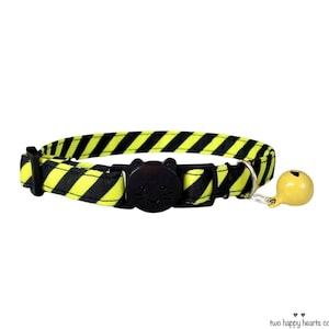 Caution Tape Cat Collar Crime Scene Kitten Collar Wild Cat Collar Crazy Dog Collar Construction Cat Collar for Hyper Cat Accessories Hyper