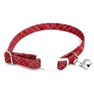 Red Cat Collar, Red Kitten Collar, Red Dog Collar, Christmas Cat Collar, Christmas Kitten Collar, Santa Cat Collar, Breakaway Cat Collar