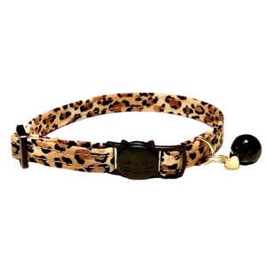 Cheetah Print Cat Collar, Cheetah Print Kitten Collar, Cheetah Print Small Dog Collar, Animal Print Collar, Toy Dog Collar, Breakaway Collar