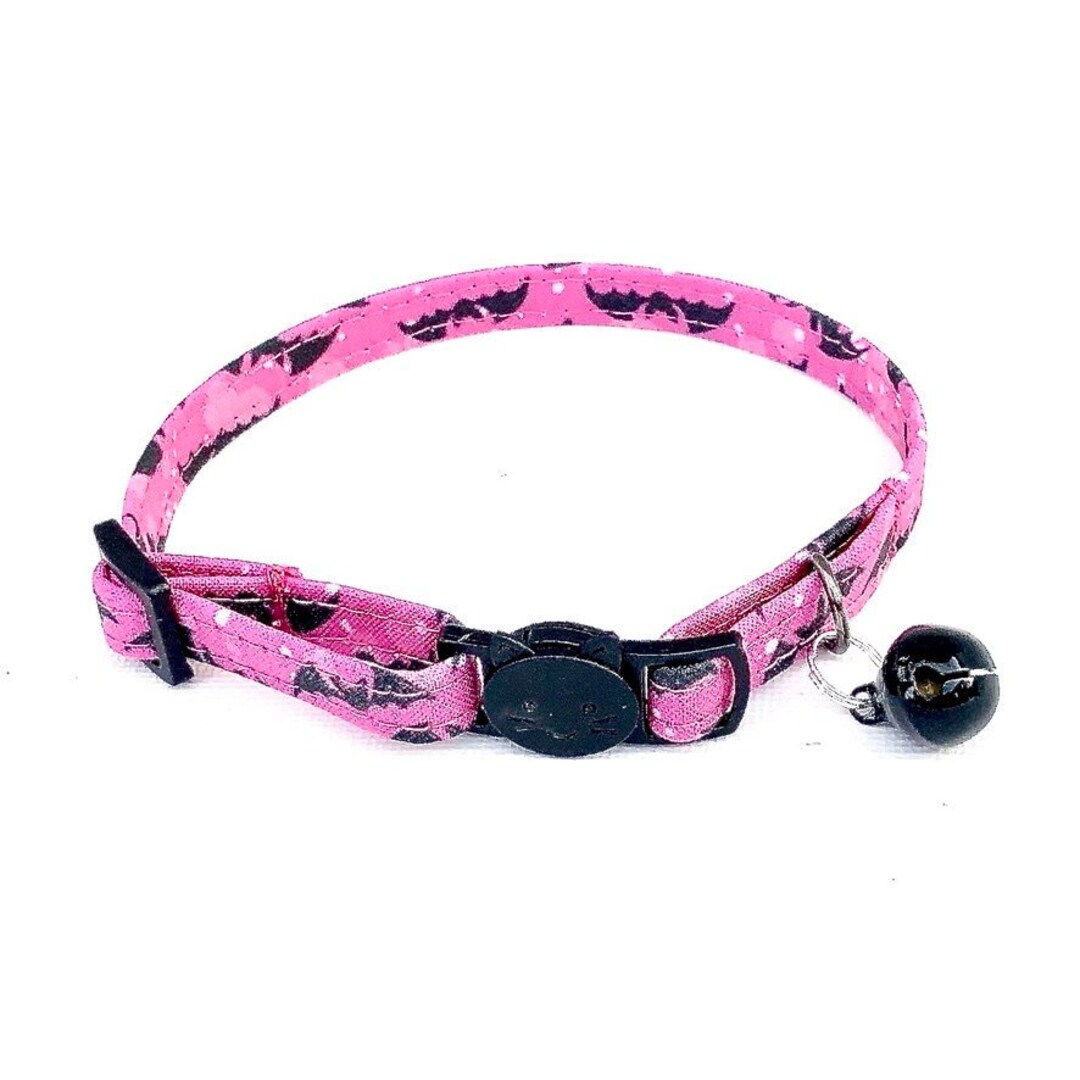 Pink Bat Cat Collar Pink Kitten Cat Collar Pink Dog Collar Etsy