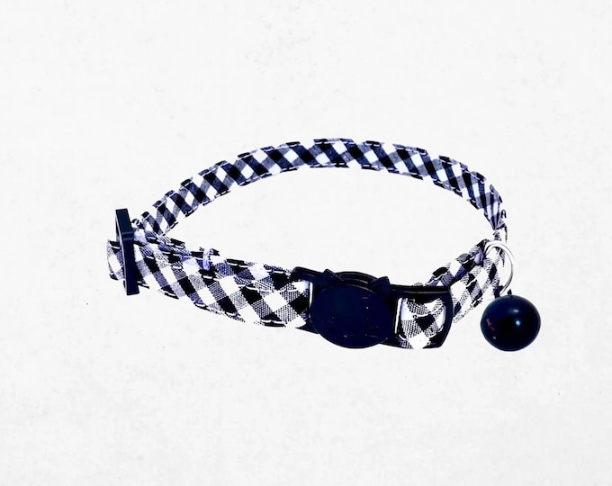 Plaid Cat Collar with Breakaway Buckle & Bell
