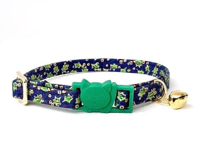Mistletoe Breakaway Cat Collar, Christmas Kitten Collar