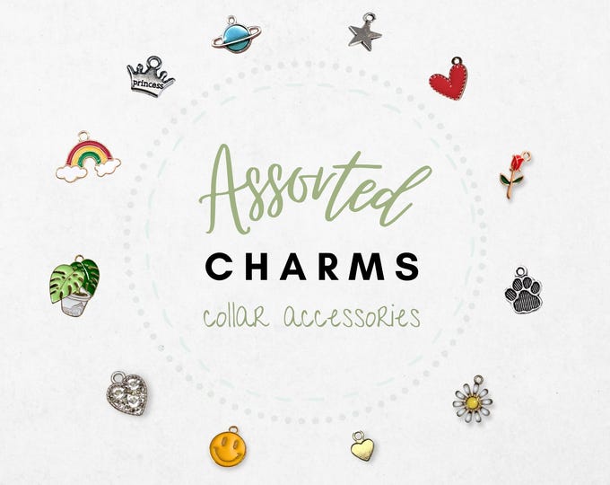 Cat Collar Charms Handmade Jewelry: Unique Paw Print & Rainbow Flower Designs (Lightweight, Assorted Sizes, Easy Attachment)