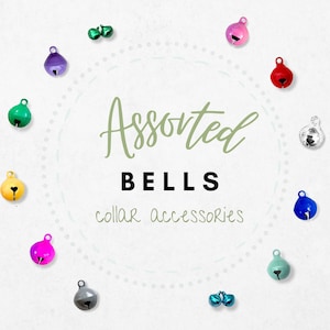 Cat and Kitten Collar Add-On Bells, Colorful, Lightweight, Attachable for Small Pets