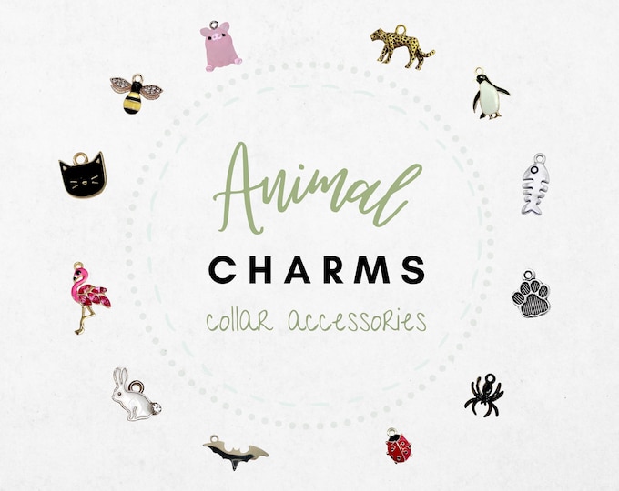 Animal Cat Collar Charms: Removable Pet Accessories
