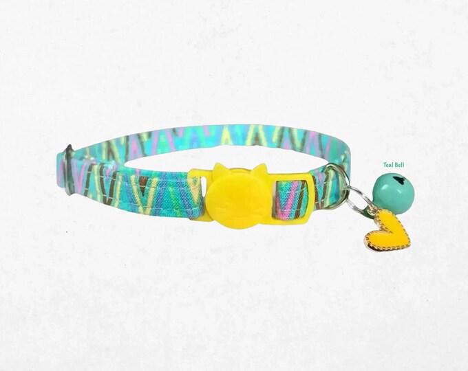 Breakaway Cat Collar with Bell & Charm: Fun Kitten Collar