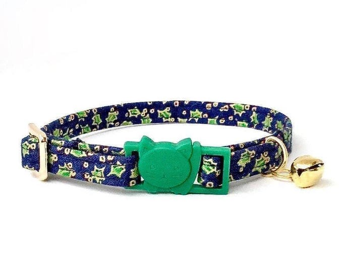 Mistletoe Breakaway Cat Collar, Christmas Kitten Collar