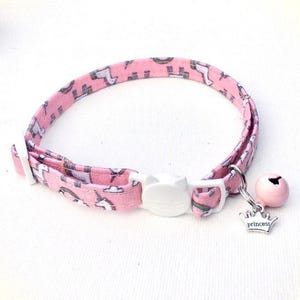 Unicorn Cat Collar with Bell, Breakaway Kitten Collar image 2