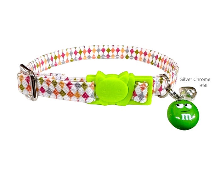 Mardi Gras Cat Collar – Breakaway Kitten Collar with Bell