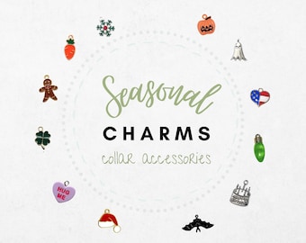 Festive Pet Collar Charm Add-On, Holiday Cat & Small Dog Accessories