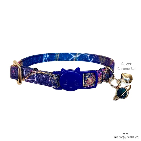 Glitter Cosmic Collar Galaxy Collar Night Sky Collar Cat Collar Cosmic Kitten Collar Constellation Dog Collar Constellation Cat Collar Glitt