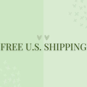 The image is a promotional graphic for a U.S. shipping service, featuring the text "FREE U.S. SHIPPING" prominently displayed.