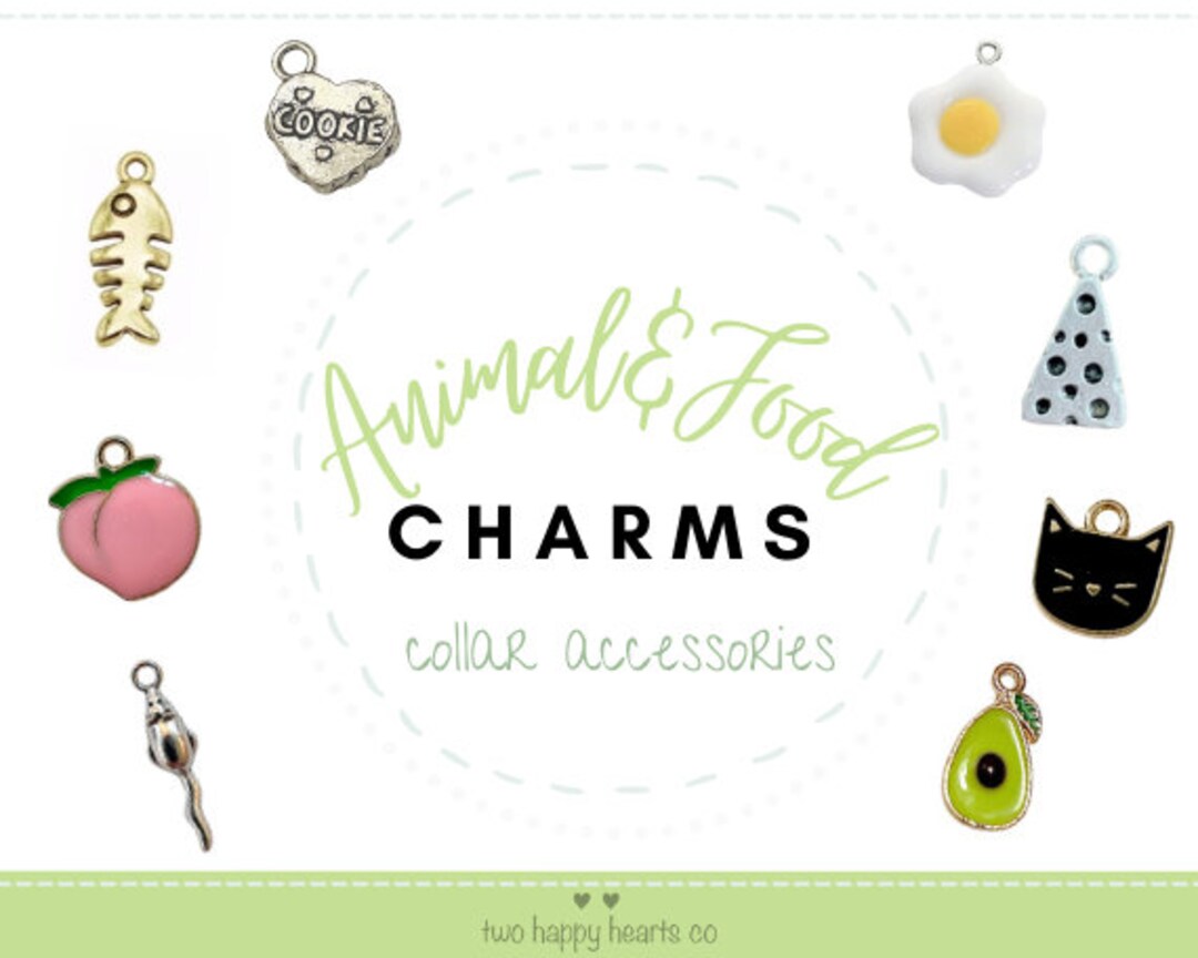 Food Cat Collar Charms, Food Pet Charm, Fish Charms, Pet Collar