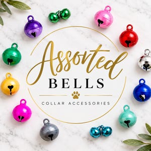 Cat and Kitten Collar Add-On Bells, Colorful, Lightweight, Attachable for Small Pets