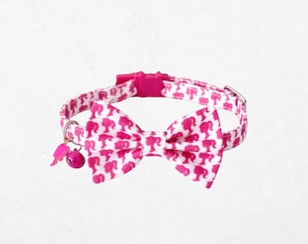 Barbie Cat Collar with Bow, Girly Pink Accessory, Breakaway Buckle