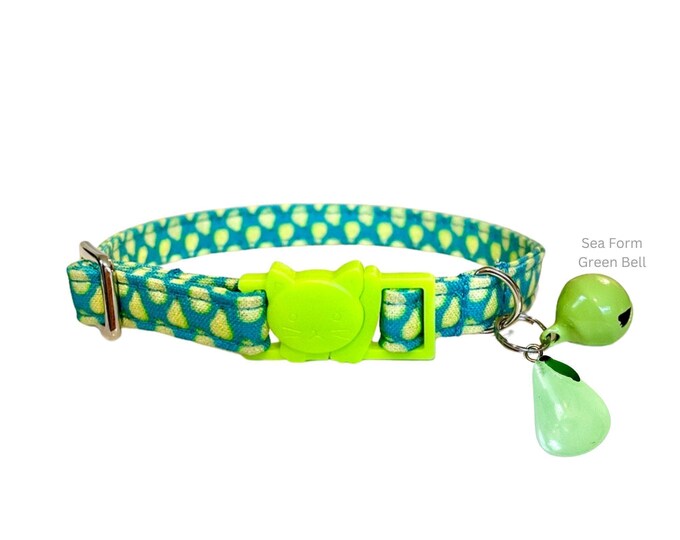 Pear Cat Collar with Breakaway Buckle & Bell