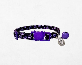 Scary Movie Cat Collar with Breakaway Buckle, Charm and Bell Options - Customizable