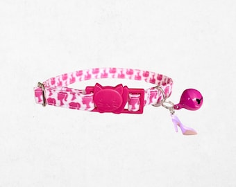Barbie Cat Collar with Breakaway Buckle, Pet Bell & Charm