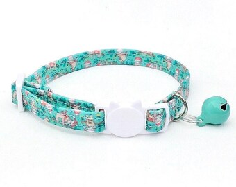 Christmas Sloth Cat Collar with Bell, Breakaway Kitten Collar