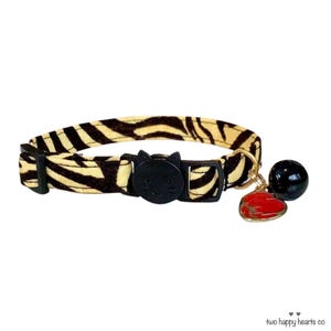 Tiger Print Breakaway Cat Collar, Kitten or Small Dog