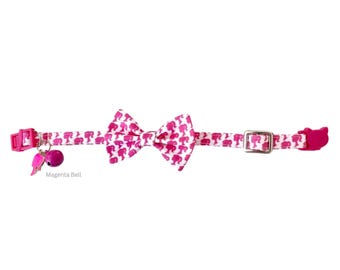 Barbie Cat Collar with Bow, Girly Pink Accessory, Breakaway Buckle