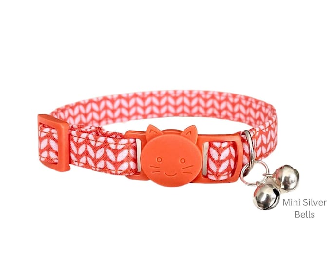 Girly Cat Collar with Bell, Breakaway Kitten Collar