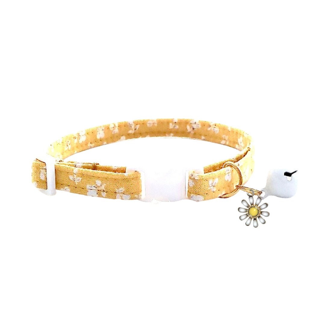 Yellow Cat Collar Yellow Kitten Collar Gold Small Dog Etsy