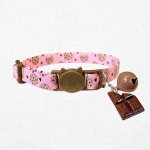 Pink Chocolate Chip Cookie Cat Collar – Breakaway Buckle