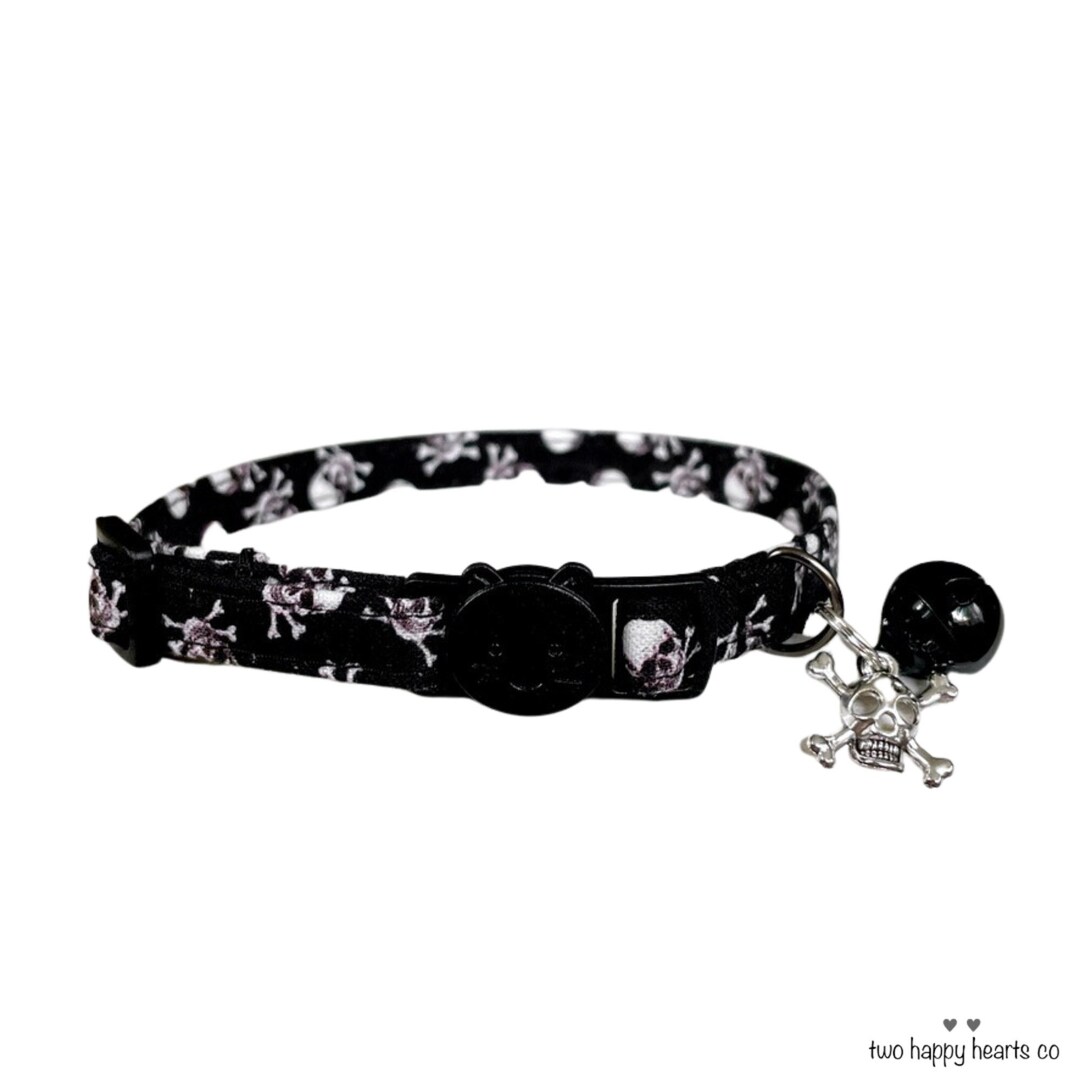 Cat Collar Skull Kitten Collar Skull Puppy Collar Bone Cat Collar