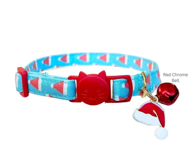 Santa Hat Pet Collar – Breakaway Cat & Small Dog Collar