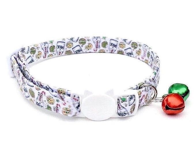 Cookies and Milk Cat Collar, Fun Breakaway Kitten Collar