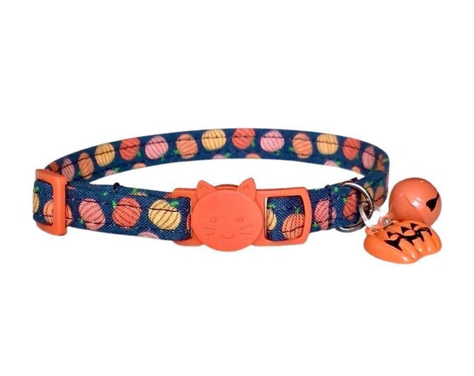 Pumpkin Cat Collar – Seasonal Fall Kitten & Small Dog Collar with Breakaway Buckle
