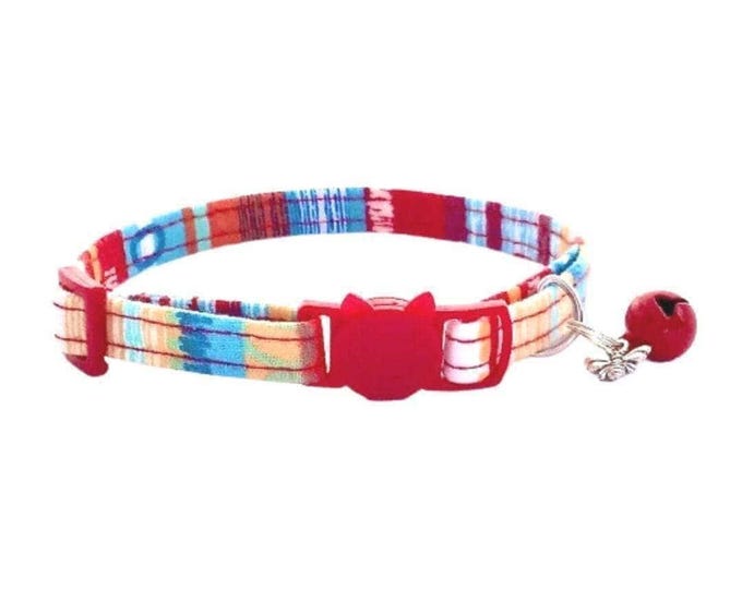 Striped Cat Collar, Breakaway Buckle, Kitten or Small Dog