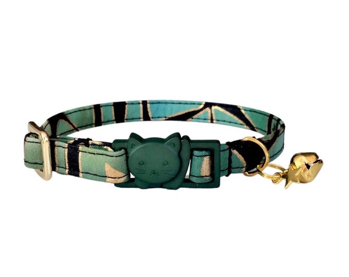 Tribal Cat Collar with Breakaway Buckle, African Print Kitten Collar