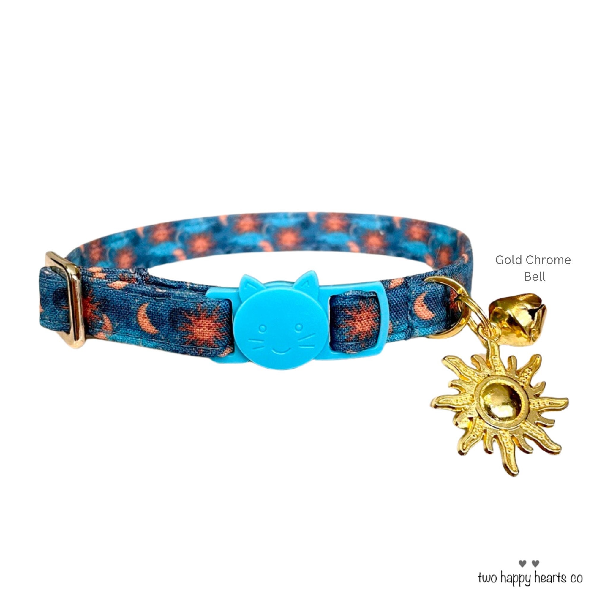 Heart Pendant Holographic Cat Collar 3/8