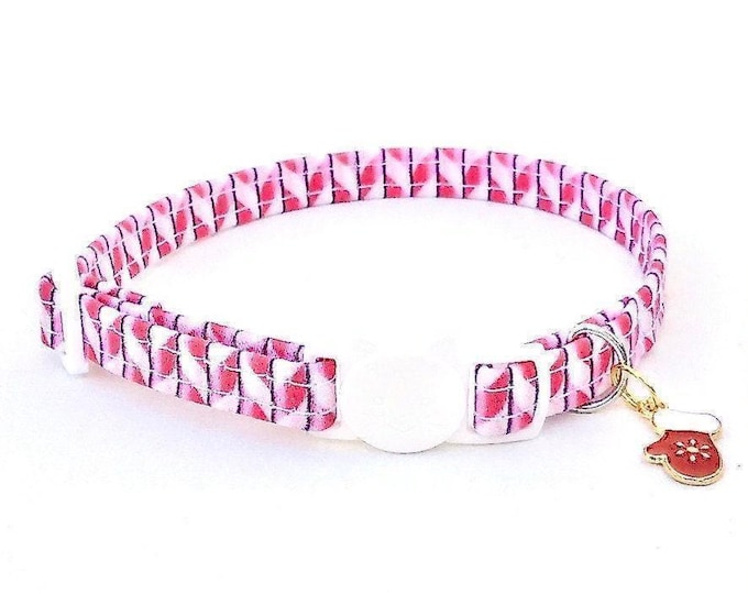 Candy Cane Holiday Pet Collar with Breakaway Buckle