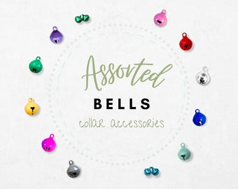Cat and Kitten Collar Add-On Bells, Colorful, Lightweight, Attachable for Small Pets