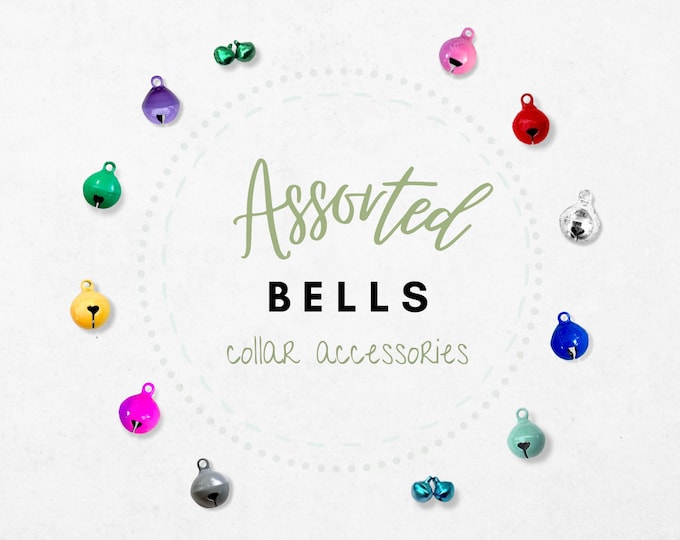 Cat and Kitten Collar Add-On Bells, Colorful, Lightweight, Attachable for Small Pets