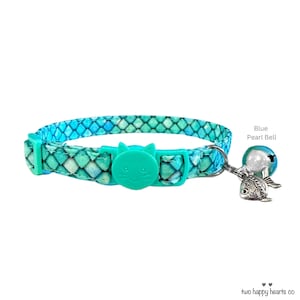Mermaid Cat Collar Fish Scale Kitten Collar Fish Dog Collar Summer Cat Collar Fish Scale Cat Collar Flounder Dog Collar Breakaway Cat Collar