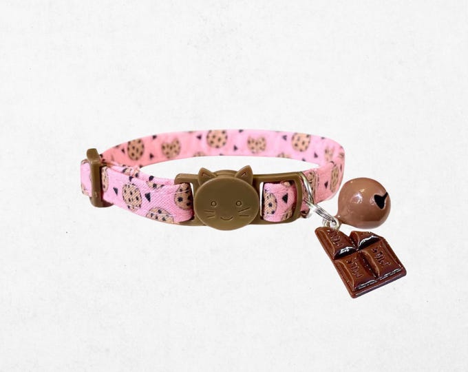 Pink Chocolate Chip Cookie Cat Collar – Breakaway Buckle