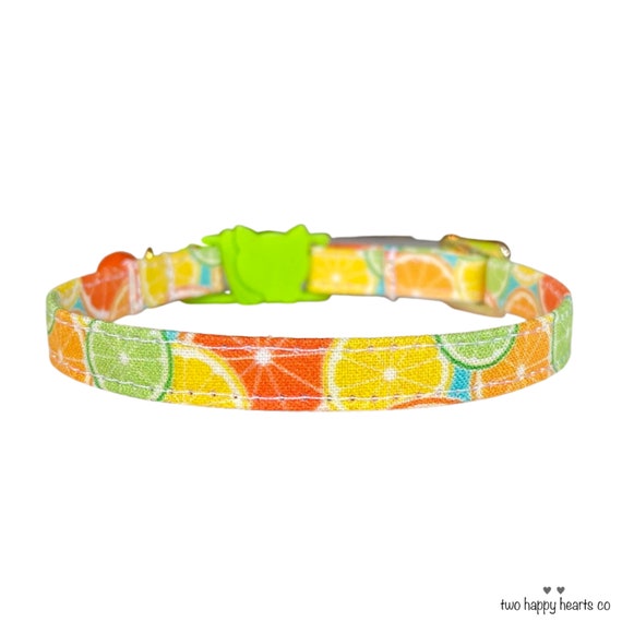 Cat Collar Citrus Kitten Citrus Dog Collar Citrus Collar for Pet Lemon Collar Orange Collar Lime Collar Fruit Cat Collar With Lemon Cat Coll Etsy