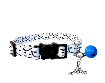 Hockey Cat Collar with Breakaway Buckle and Bell