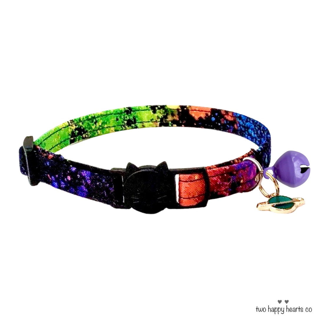 Tie Dye Cat Collar, Tie Dye Kitten Collar, Tie Dye Dog Collar, Hippie