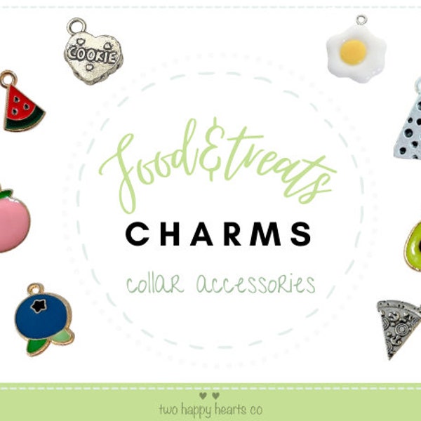 Food Cat Collar Charms Food Pet Charm Treat Themed Charms Pet Collar Accessory Food Collar Charm Cute Food Charms Collar Accessories for Col