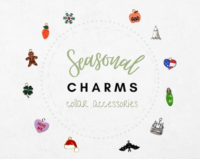 Holiday Pet Collar Charm, Seasonal Dog Cat Accessories