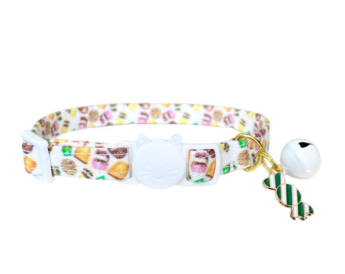 Breakaway Cat Collar Licorice Design: Adjustable Fit - Quick-Release Buckle, Lightweight Material, Safety Focused