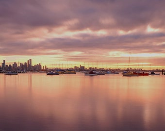 Alba e barche a Williamstown