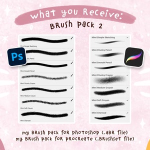 Mimi's Digital Art Brush Packs 12 BUNDLE für Procreate und Photoshop Digital Art Pinsel für Illustration Bild 8