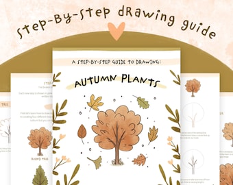 How To Draw Autumn Plants | Digital Step-By-Step Drawing Guide PDF