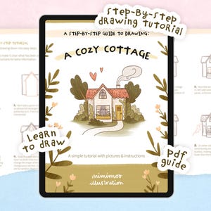 How To Draw A Cozy Cottage | Digital Step-By-Step Drawing Guide PDF